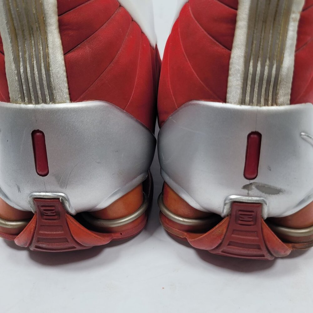Vintage 2K Nike Shox Men's White Red Basketball Sneakers 830218-101 US Size 13 - Picture 7 of 9